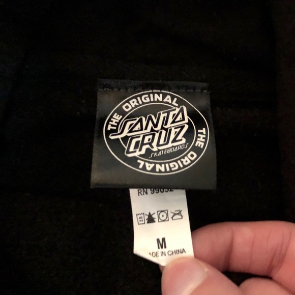 Black Santa Cruz Hoodie - Picture 3 of 3